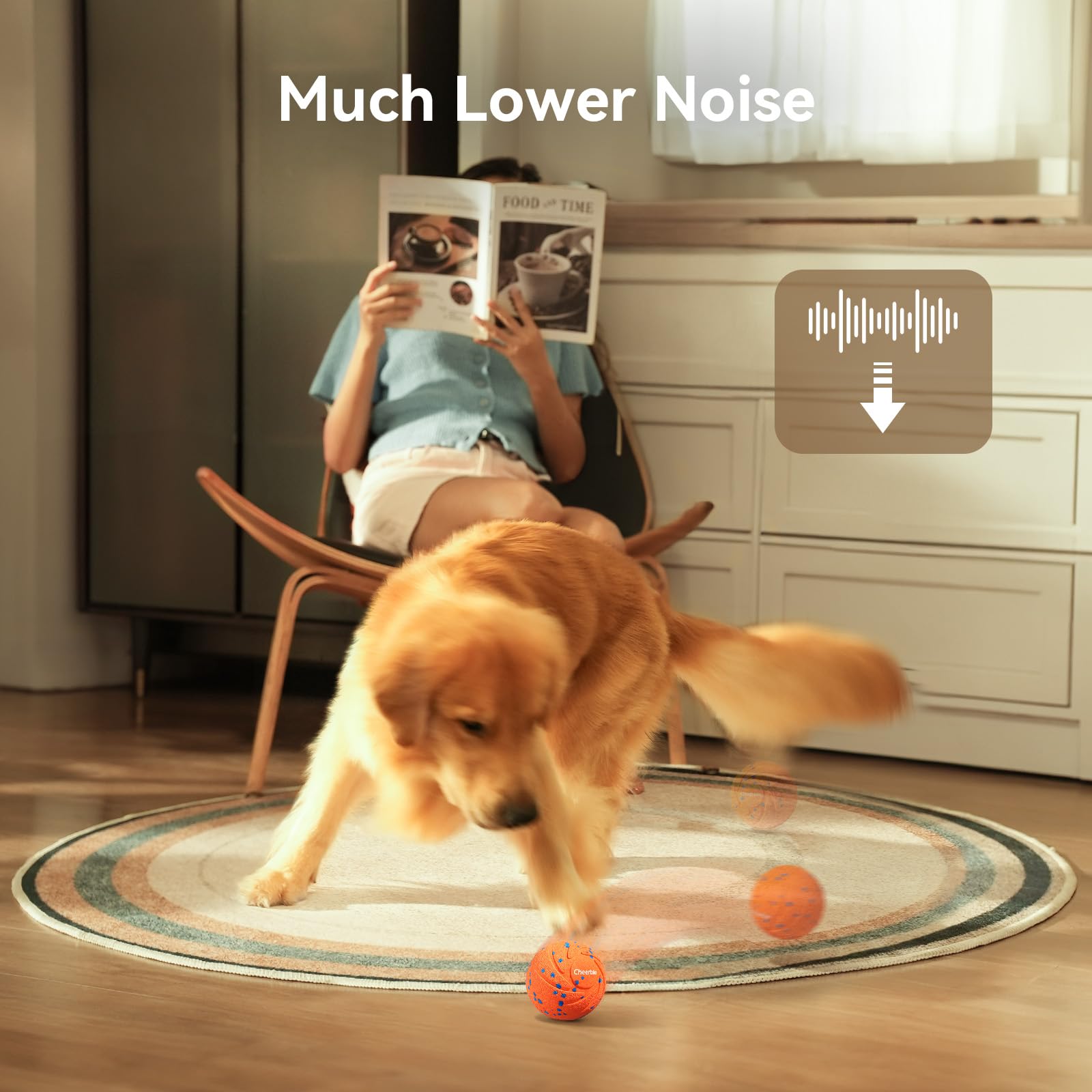 Cheerble Wicked Ball Air auto-rest after play prevents overstimulation.