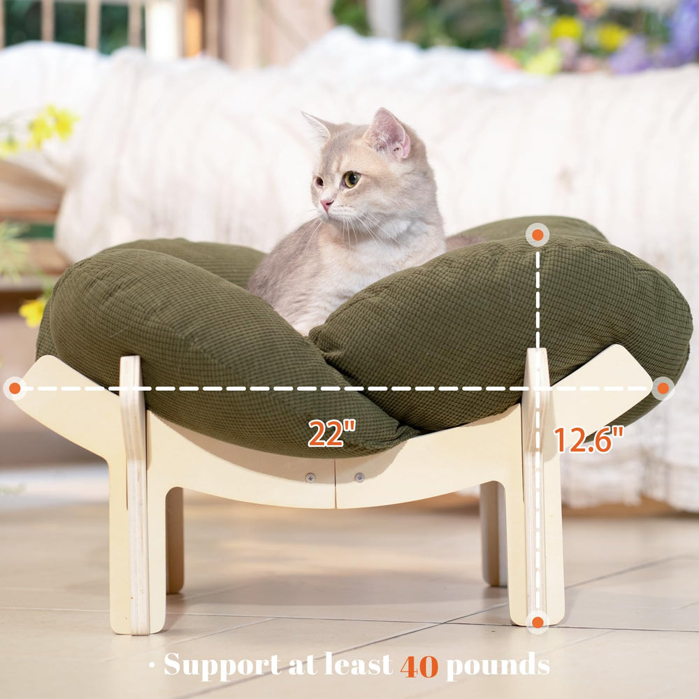Sturdy cross-joined frame supports pets up to 40 pounds.