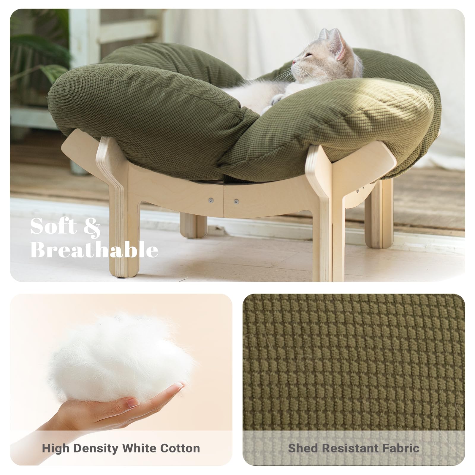 Indoor-friendly pet furniture suited for cats and small dogs.