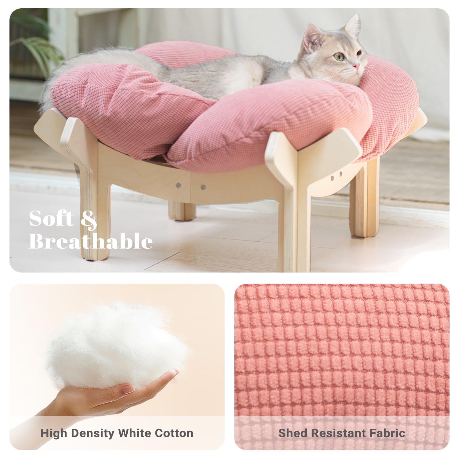 CHEERHOME PETS elevated cat bed easy assembly and quick setup in minutes