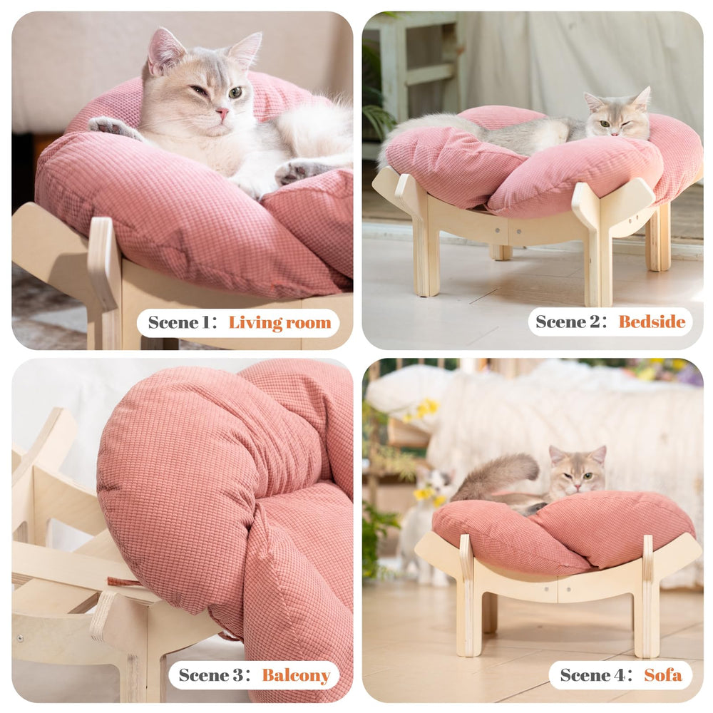 CHEERHOME PETS elevated bed with breathable fabric reduces drafts and cold floors