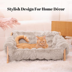 CHEERHOME PETS elevated cat couch removable cover is easy to clean and machine washable.