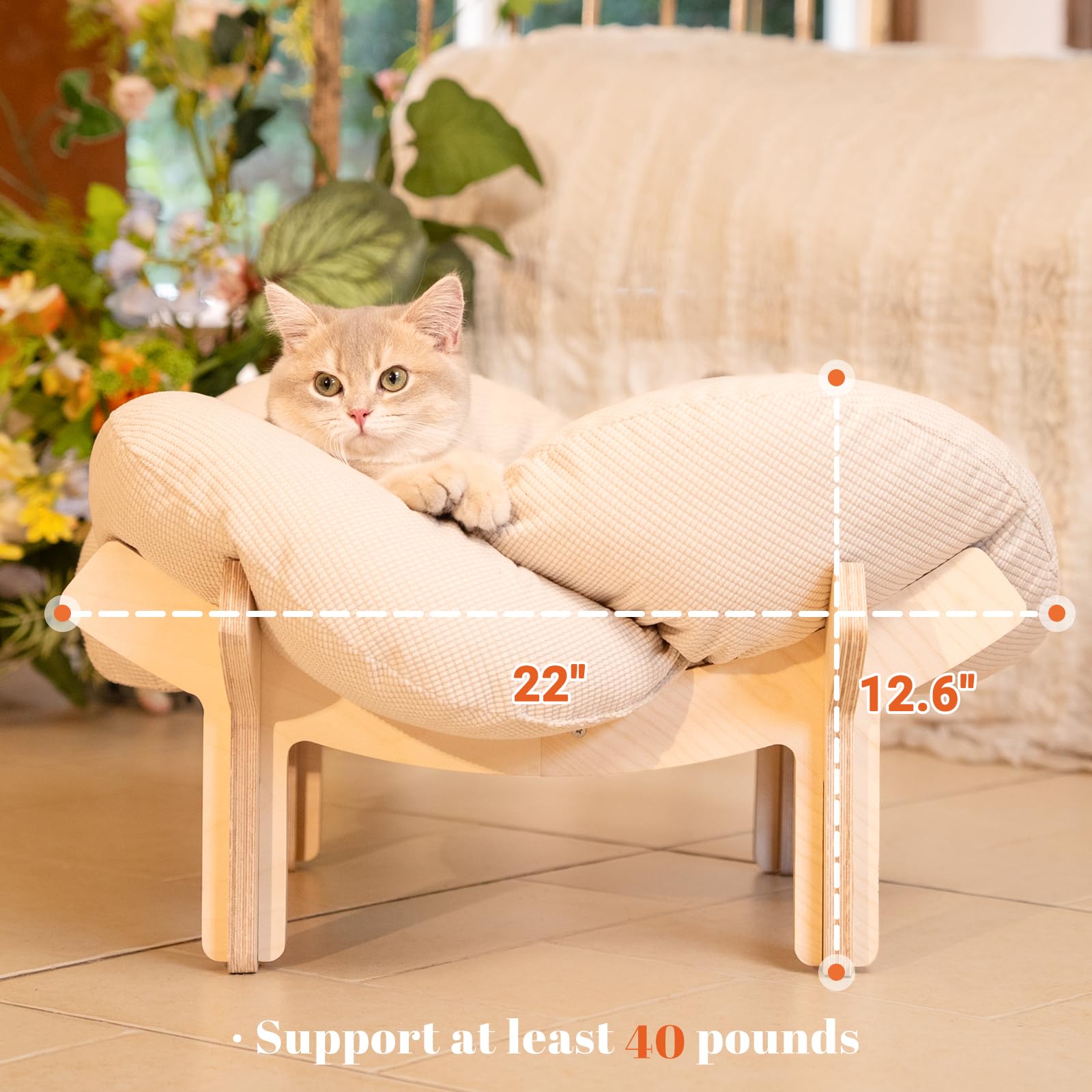 CHEERHOME PETS cushion is machine-washable for easy cleaning.