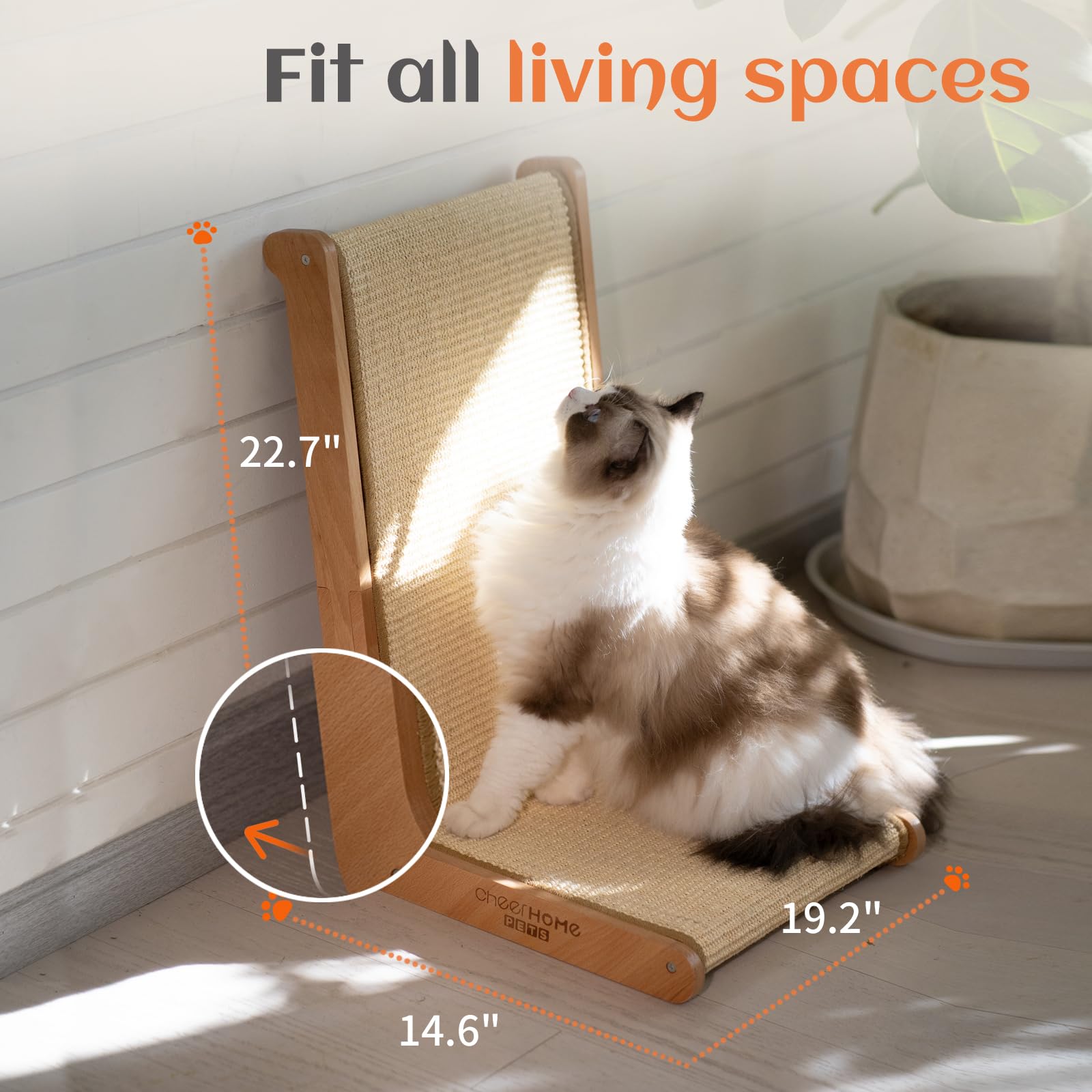 CheerHome Pets beech wood base resists moisture and daily wear for longevity