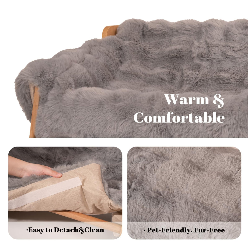 CHEERHOME PETS washable fluffy cover keeps the bed clean and hair-free