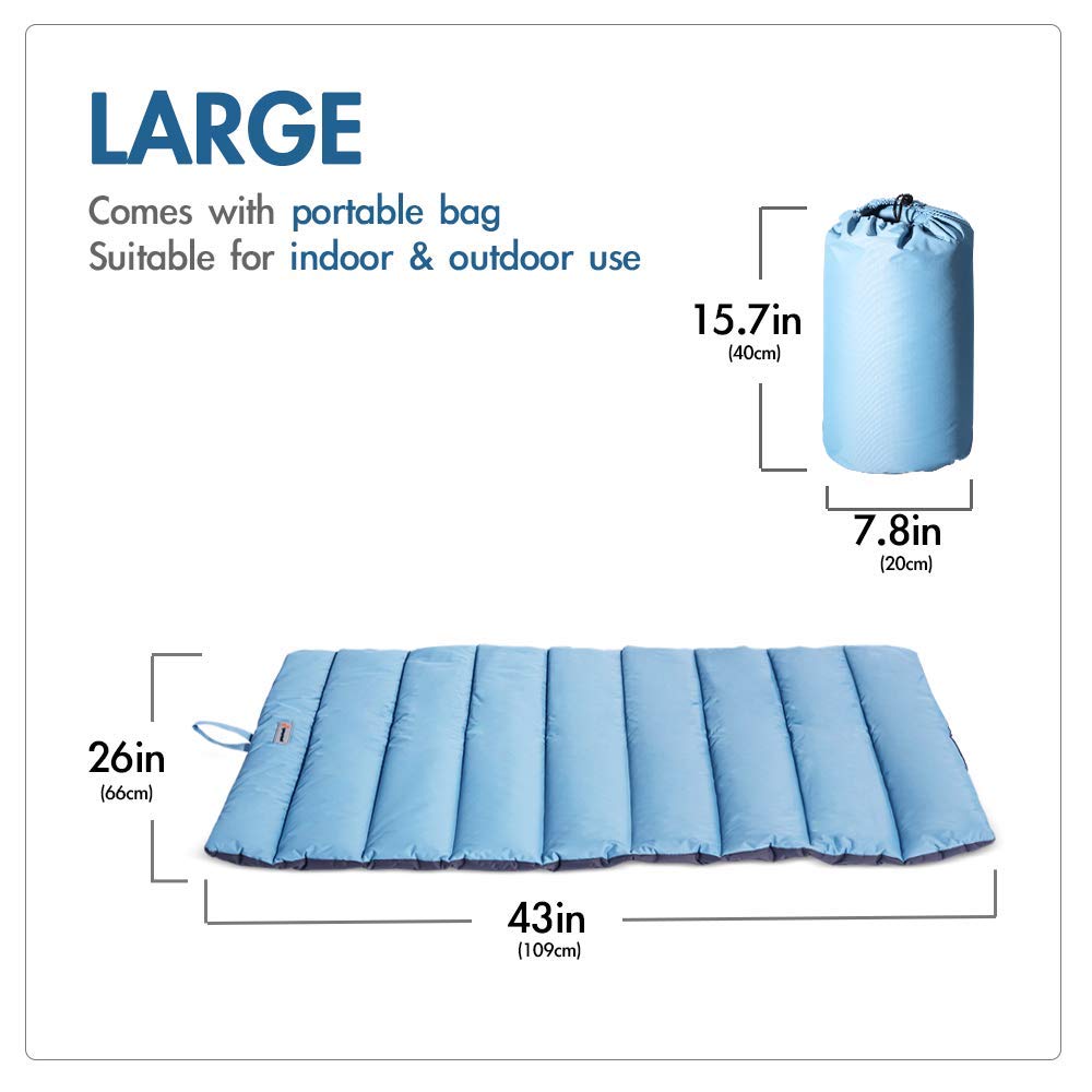 CHEERHUNTING large 43x26 inch dog bed offering ample space for big dogs