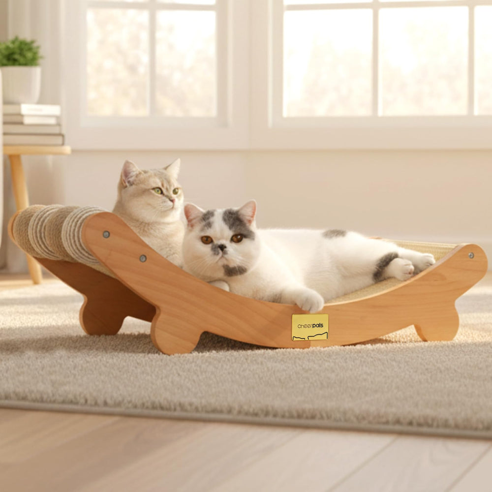 CHEERPALS all-in-one-cat-scratcher: combines scratching, playing and resting in one unit.