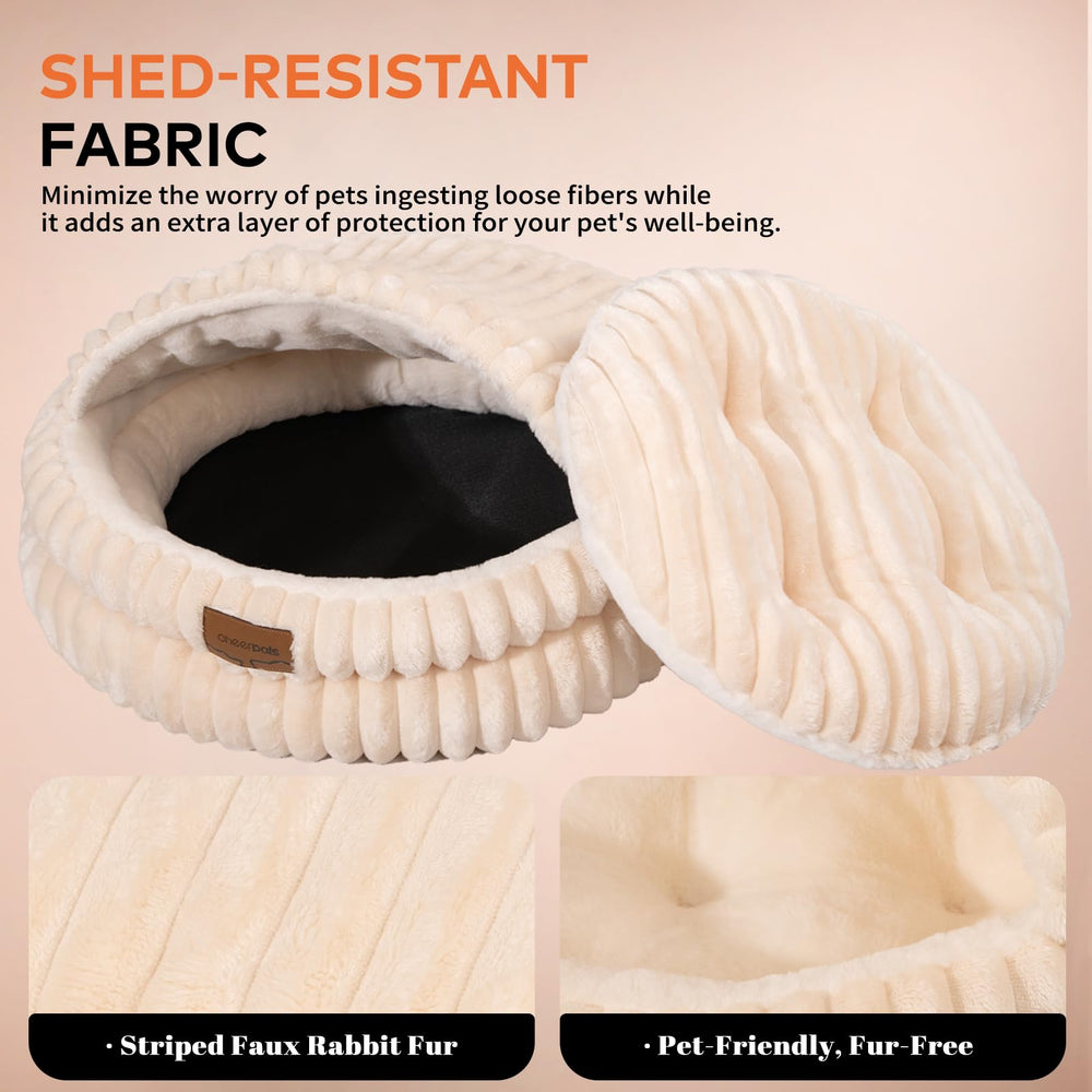 CHEERPALS Cat Cave Bed entry shot showcases a private hideaway ideal for lounging.