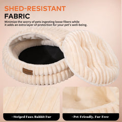 CHEERPALS Cat Cave Bed entry shot showcases a private hideaway ideal for lounging.