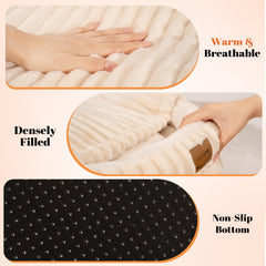 CHEERPALS Cat Cave Bed with non slip base keeps the bed steady on floors.