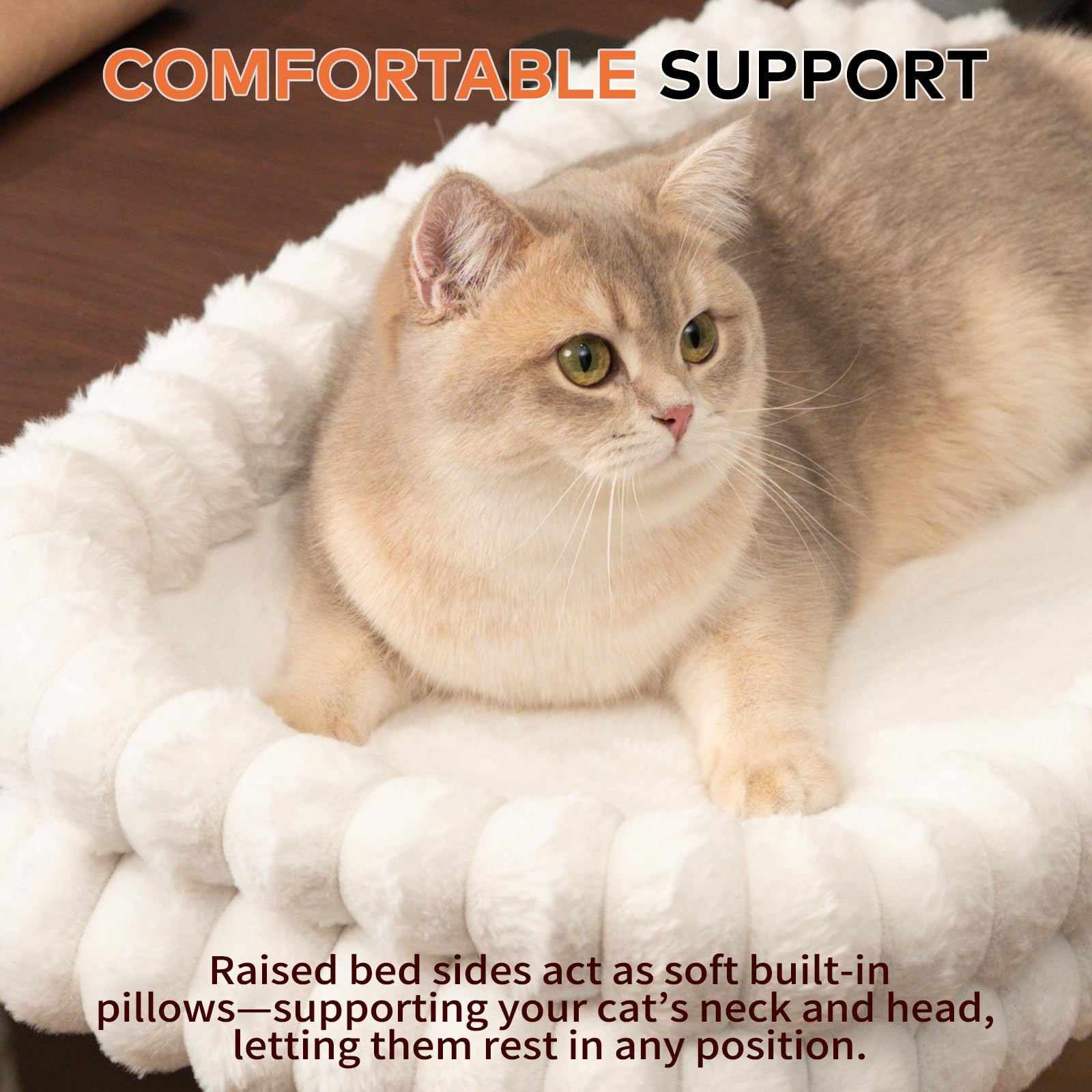 CHEERPALS cat desk bed compact fold storage helps keep your workspace tidy.