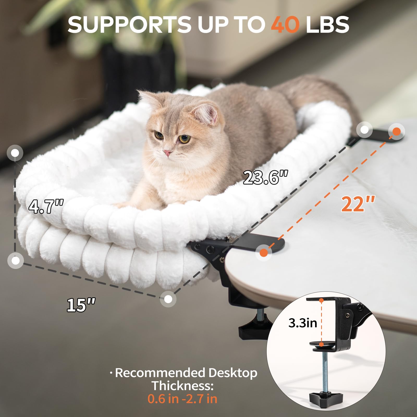 CHEERPALS versatile usage on desks, window sills, and cabinets for feline comfort.