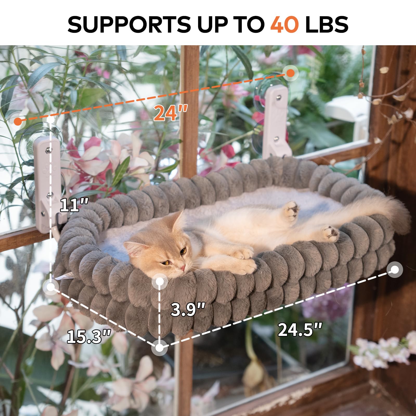Machine washable cushion simplifies cleaning after naps and play.