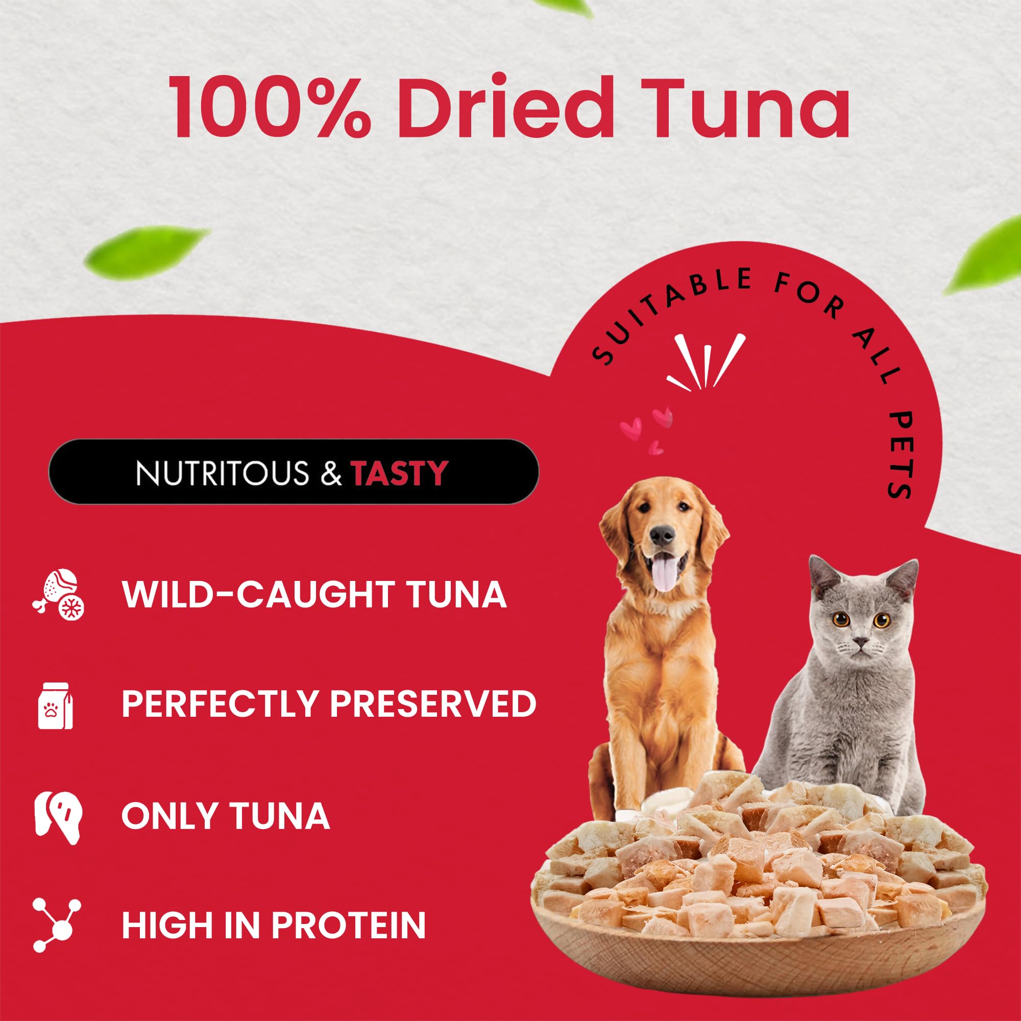 Chef Kitty tuna cat treats wild-caught on kibble toppers shown enhancing meals.