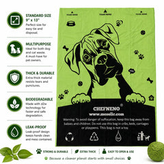 CHEFNENO biodegradable dog poop bags, 1440-count in a 72-roll pack.