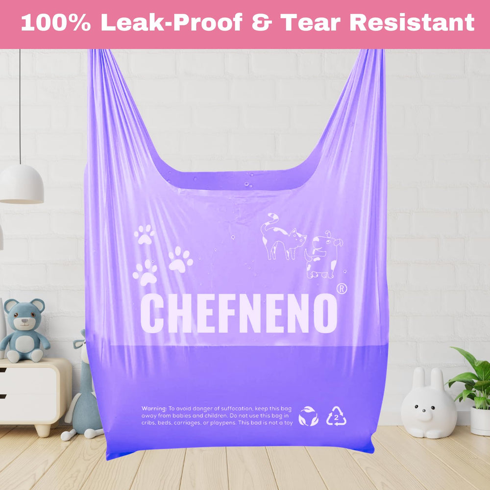 CHEFNENO cherry-blossom-scented bags image highlights pleasant odor control during disposal.