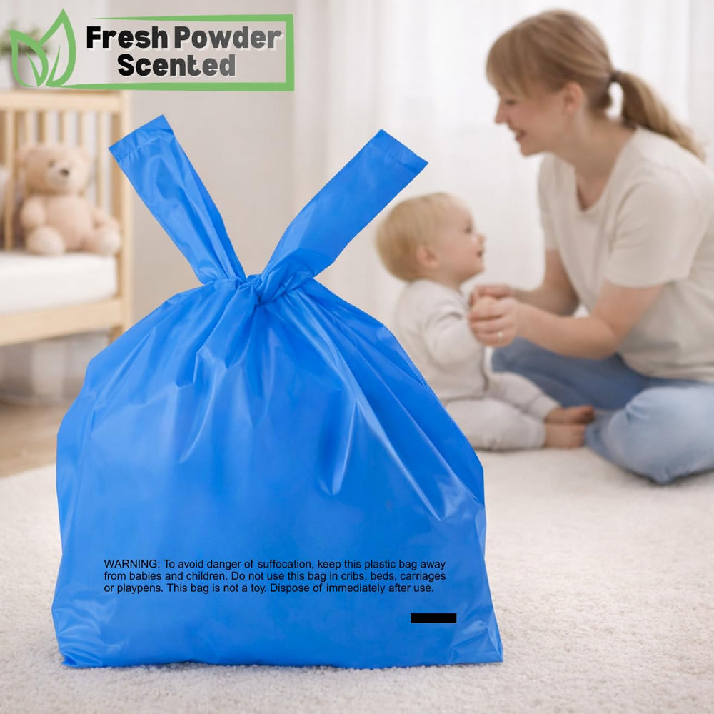 CHEFNENO diaper pail friendly bags reduce odors and spills.