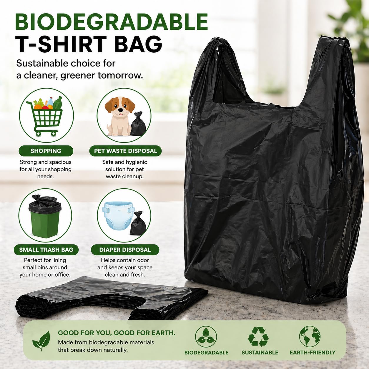 CHEFNENO dog poop bags compatible with Arm & Hammer swivel bin and rake scooper.
