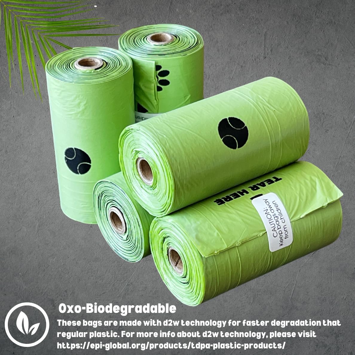 CHEFNENO bags with EPI additives supporting quicker degradation in appropriate environments.