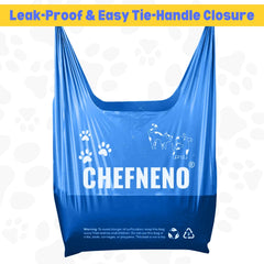 CHEFNENO premium 15x8 bags with gussets for secure waste containment