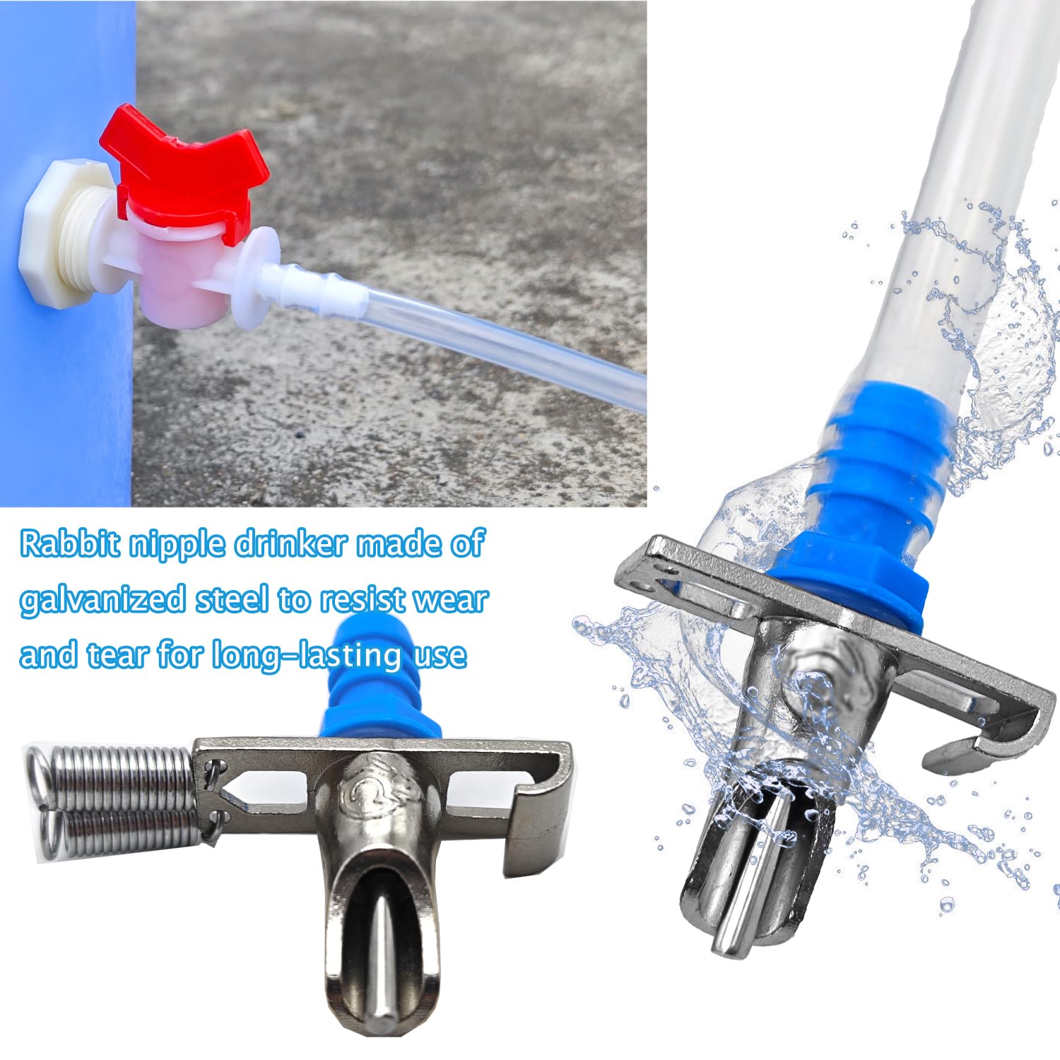 CHENGLAI spring latches simplify rabbit cage door security.
