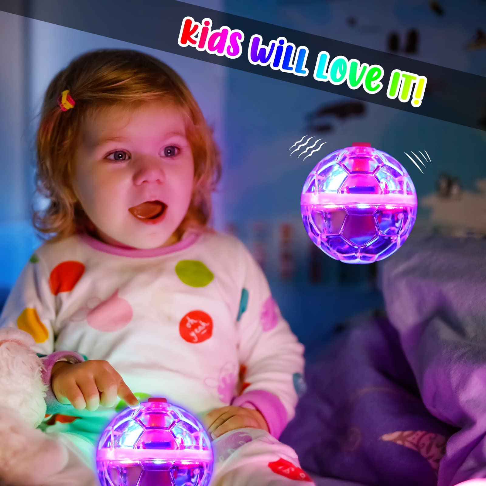 CHENGU battery-powered glow cat ball runs for hours, ideal for night play