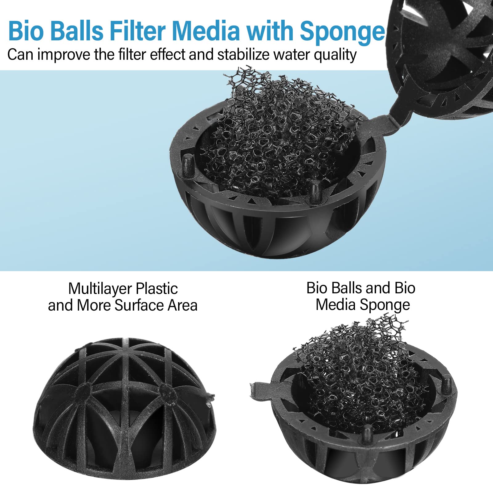 CHENGU mesh bags with zipper hold media for easy tank maintenance.