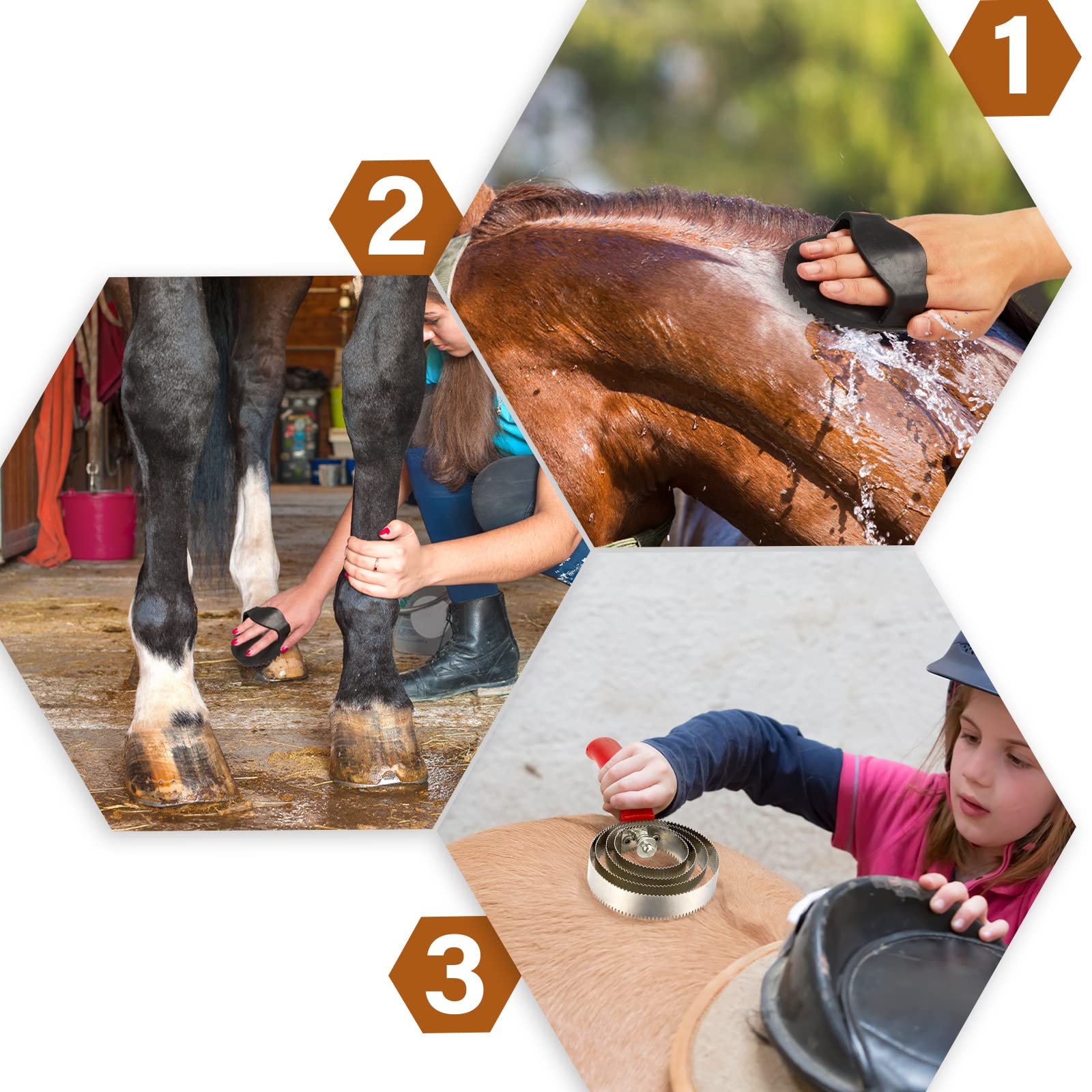 CHENGU mud and hair removal without irritation for horses.