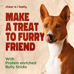 Chew-eandtasty bully sticks no-splinters inspection image signals safer daily treats.