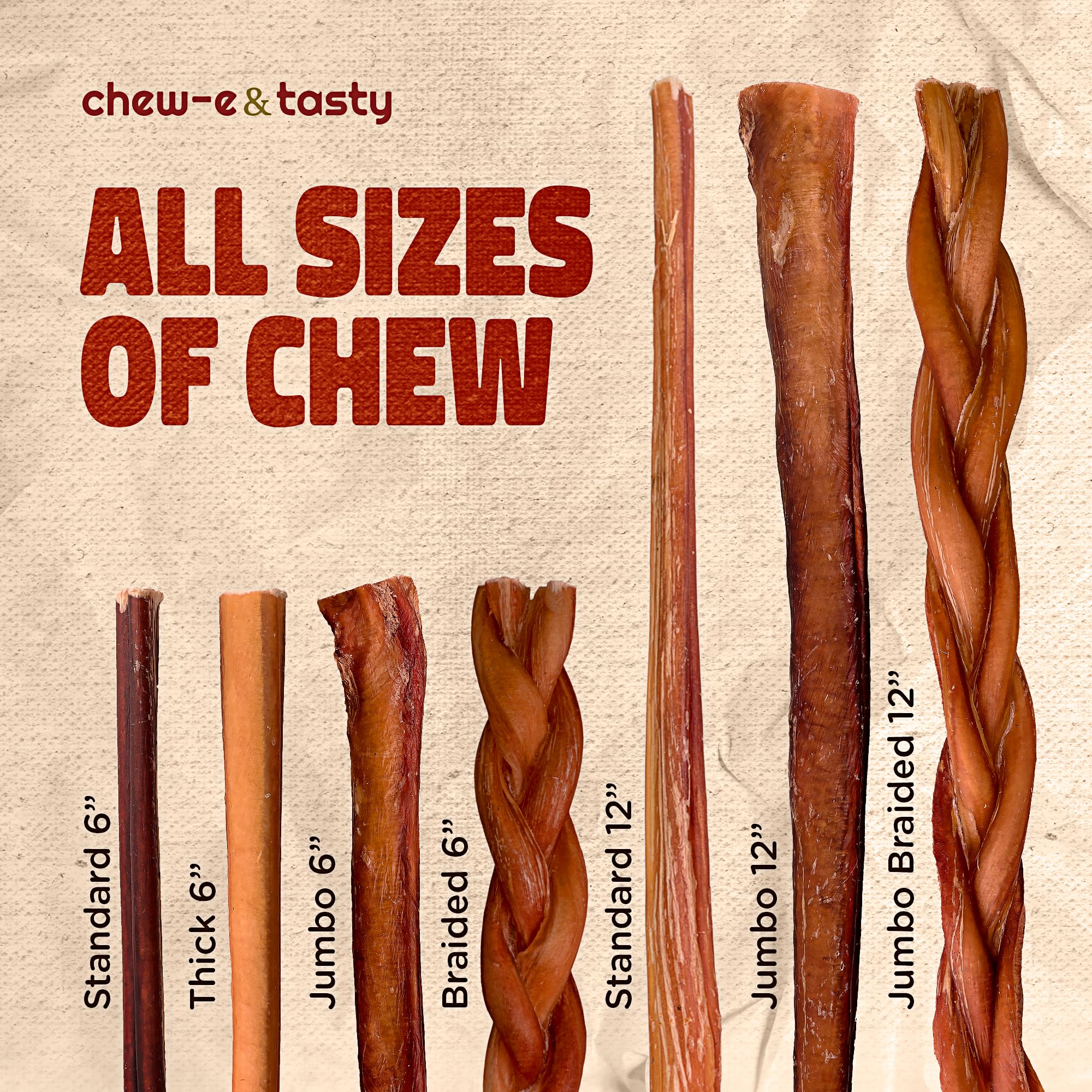 Chew-eandtasty value pack 10 bully sticks conveys affordable repetition for chewers.