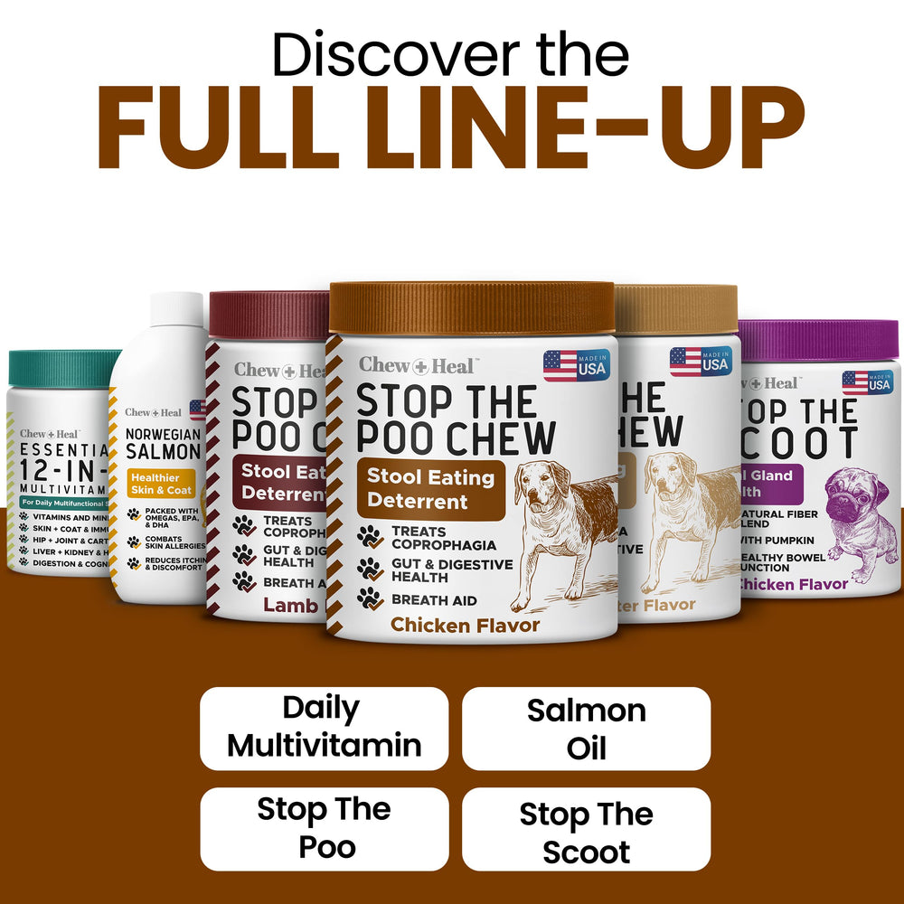 Chew Heal Labs No Poo bowl with chews for daily use.