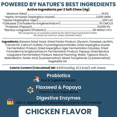 Chew + Heal Labs digestive enzymes formula aids protein, carb, and fat breakdown.