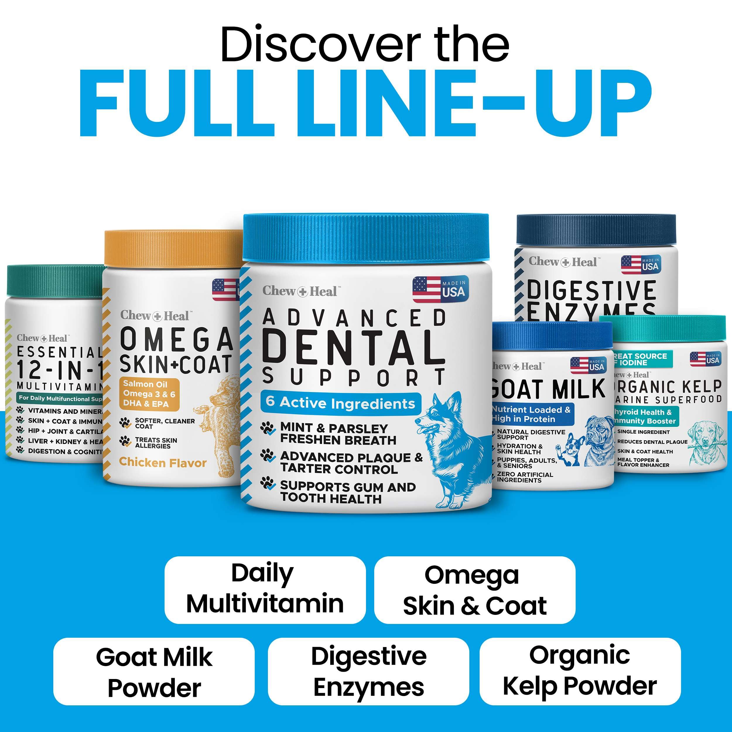 Chew + Heal Labs scoop for precise daily dental powder dosing.