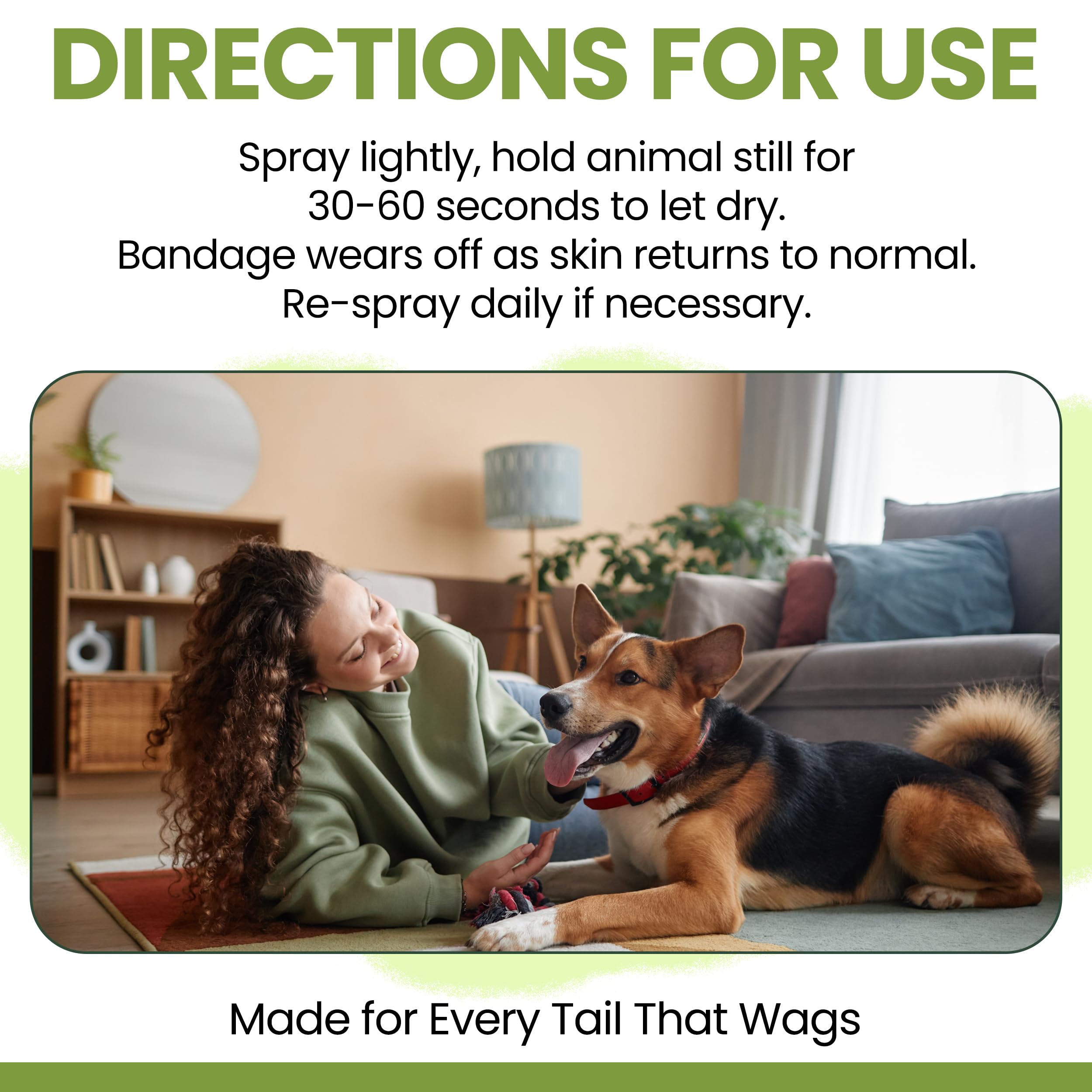 Chew + Heal Labs easy spray application on paw or other areas for quick protection.