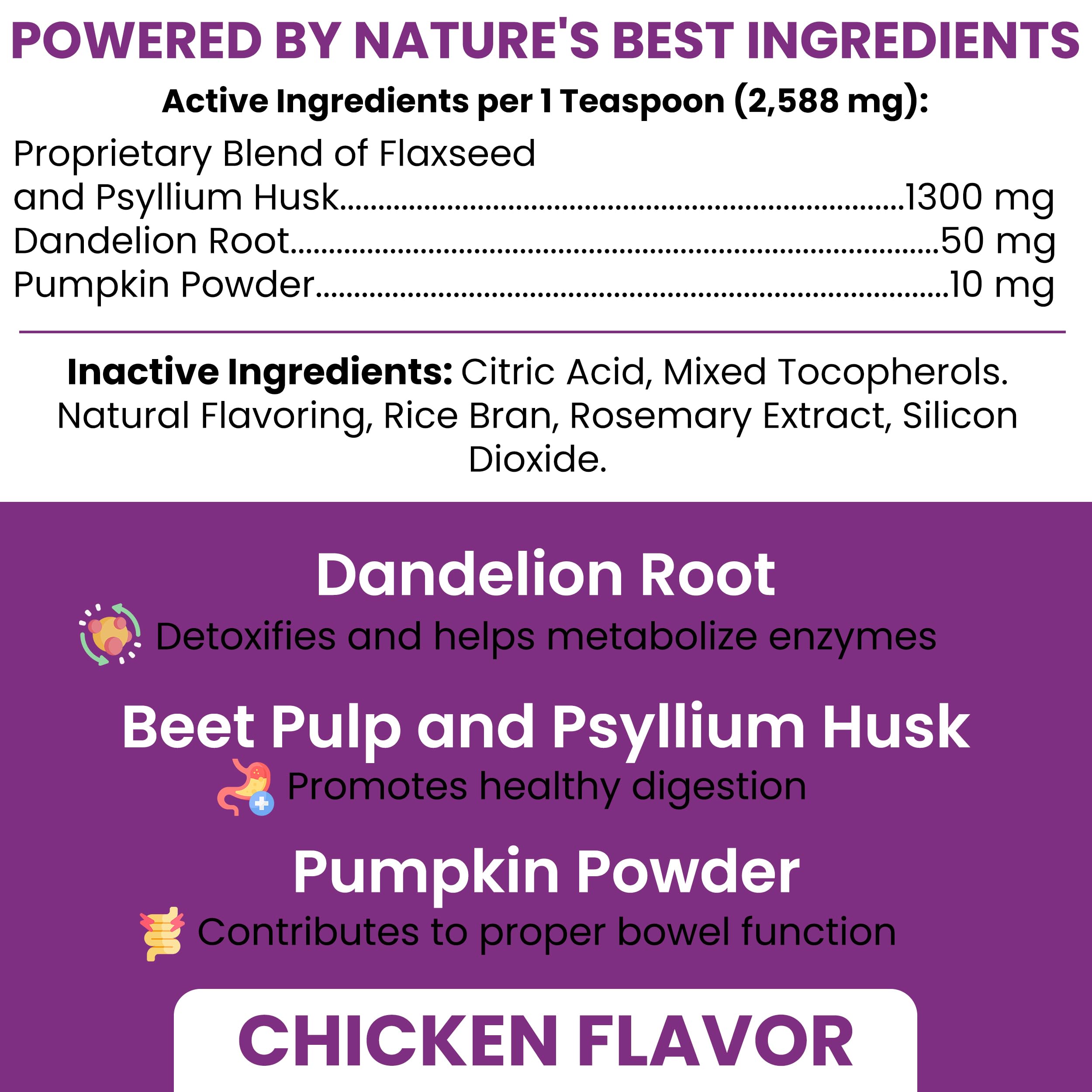 Measuring spoon for Chew + Heal Glands Bowel Support shows easy portioning.