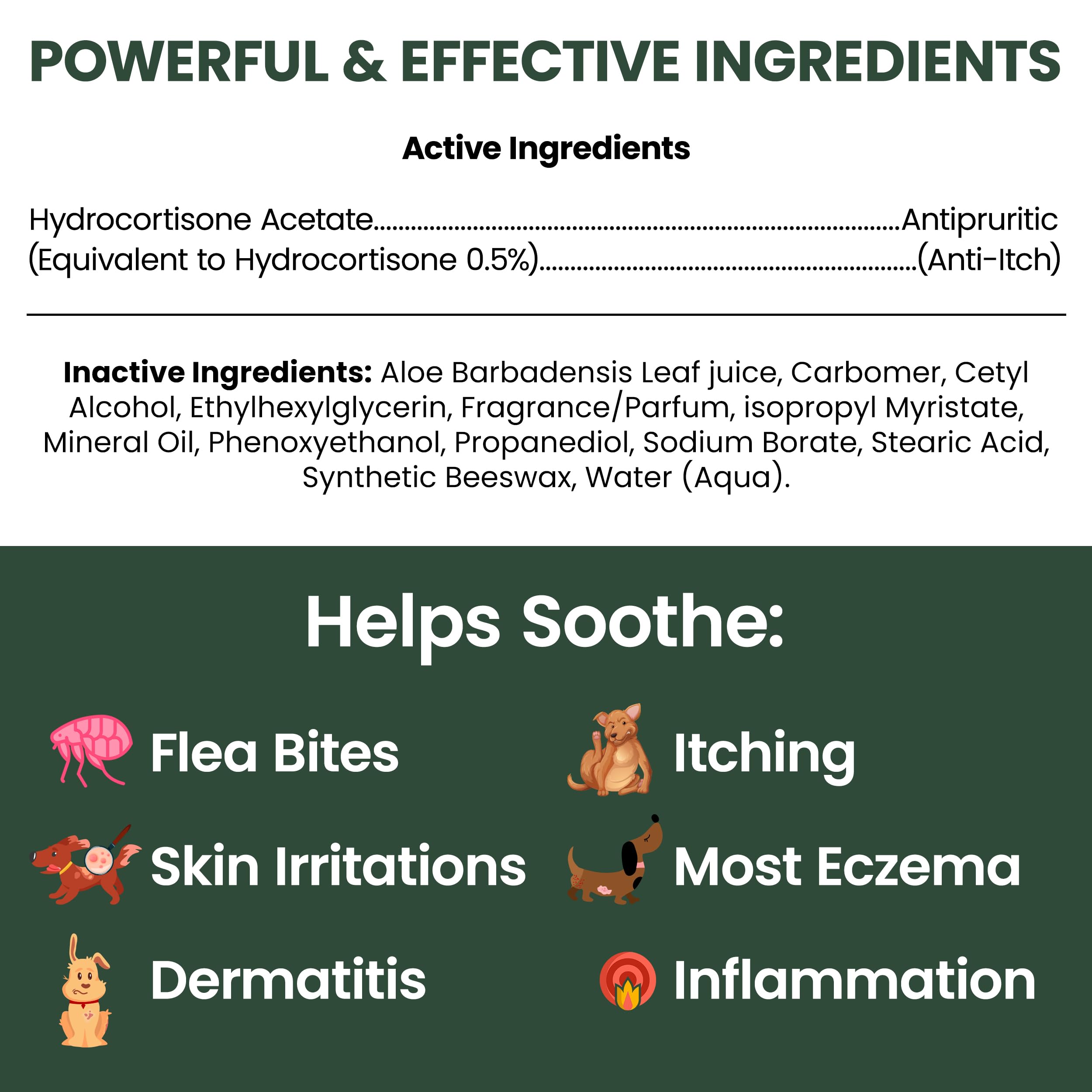 Applying Chew + Heal Labs lotion to a small irritated patch on a dog.