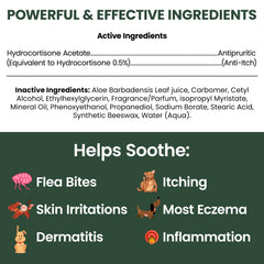 Applying Chew + Heal Labs lotion to a small irritated patch on a dog.