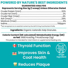 5cc spoon included for easy dosing with Chew + Heal Labs kelp.
