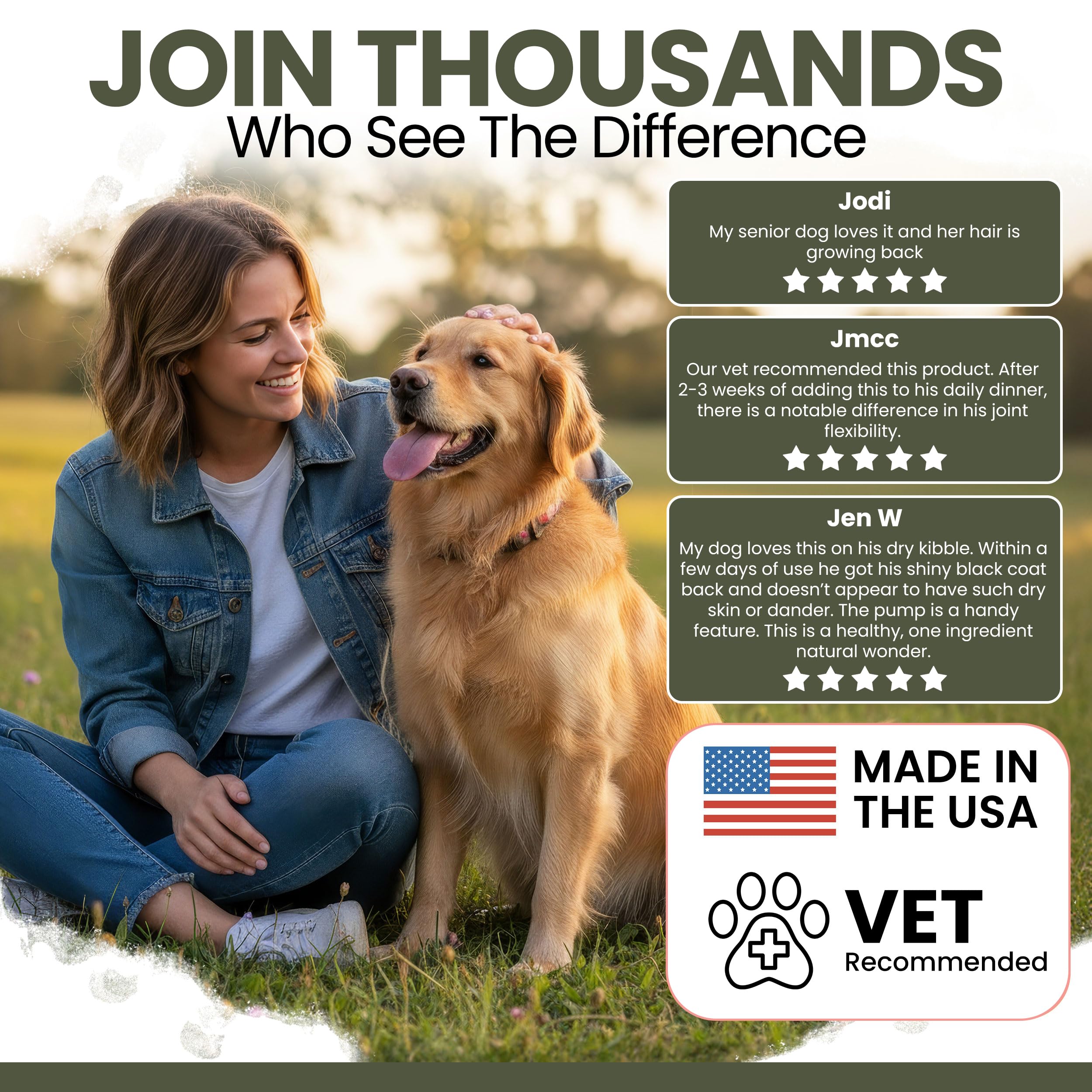 USA-made packaging highlights quality and origin.