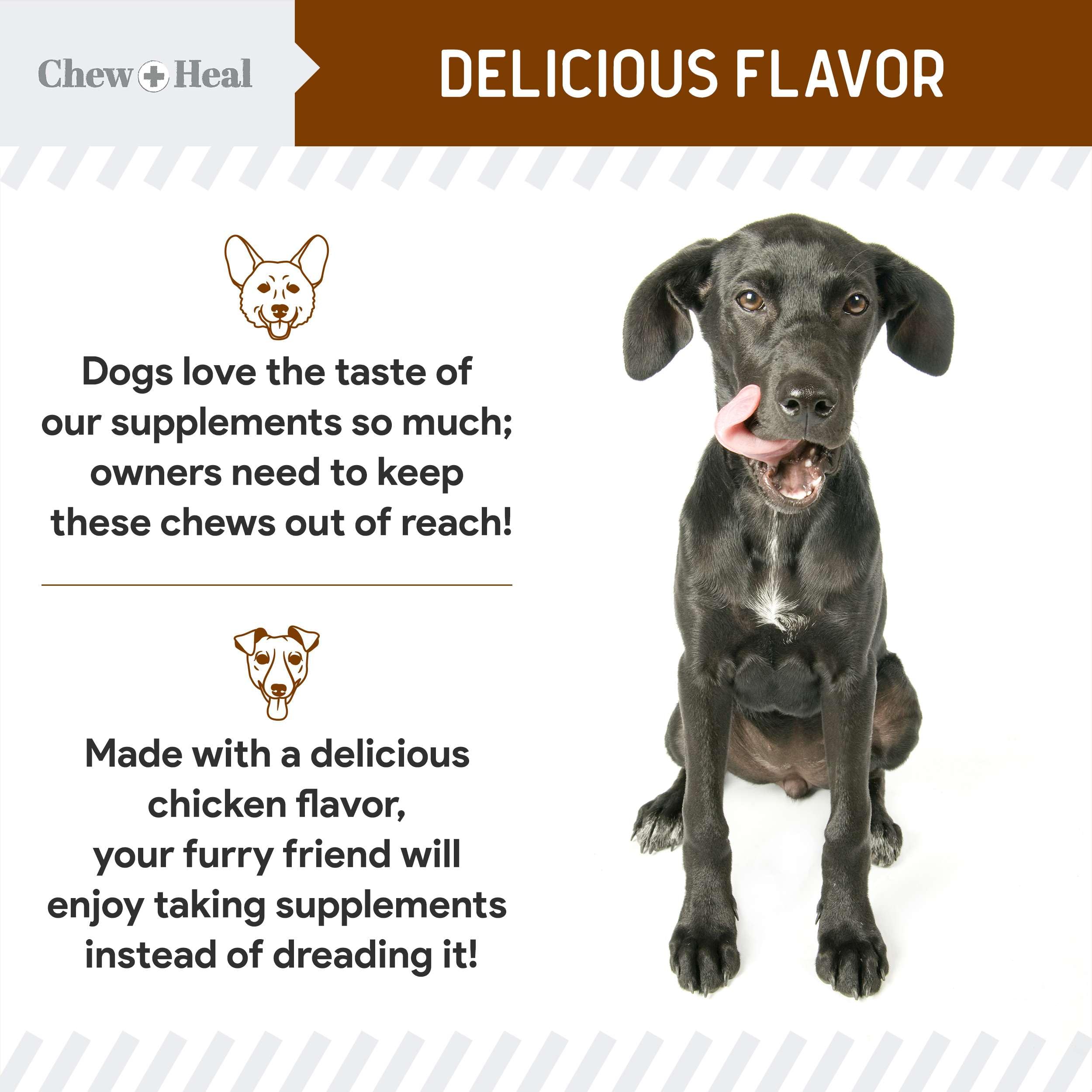 Made in USA stamp on No Poo Chews box, premium ingredients.