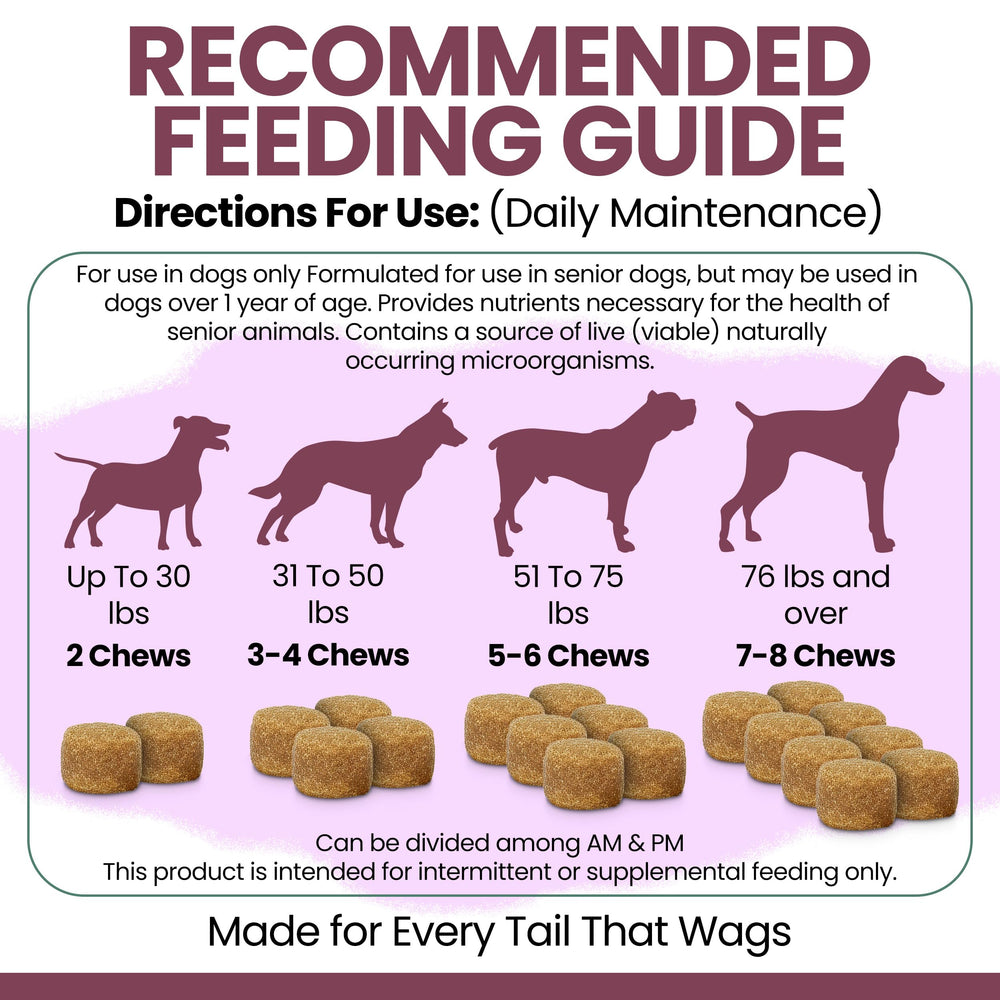 Chew + Heal Labs omega three-six-nine for healthy coat and skin.