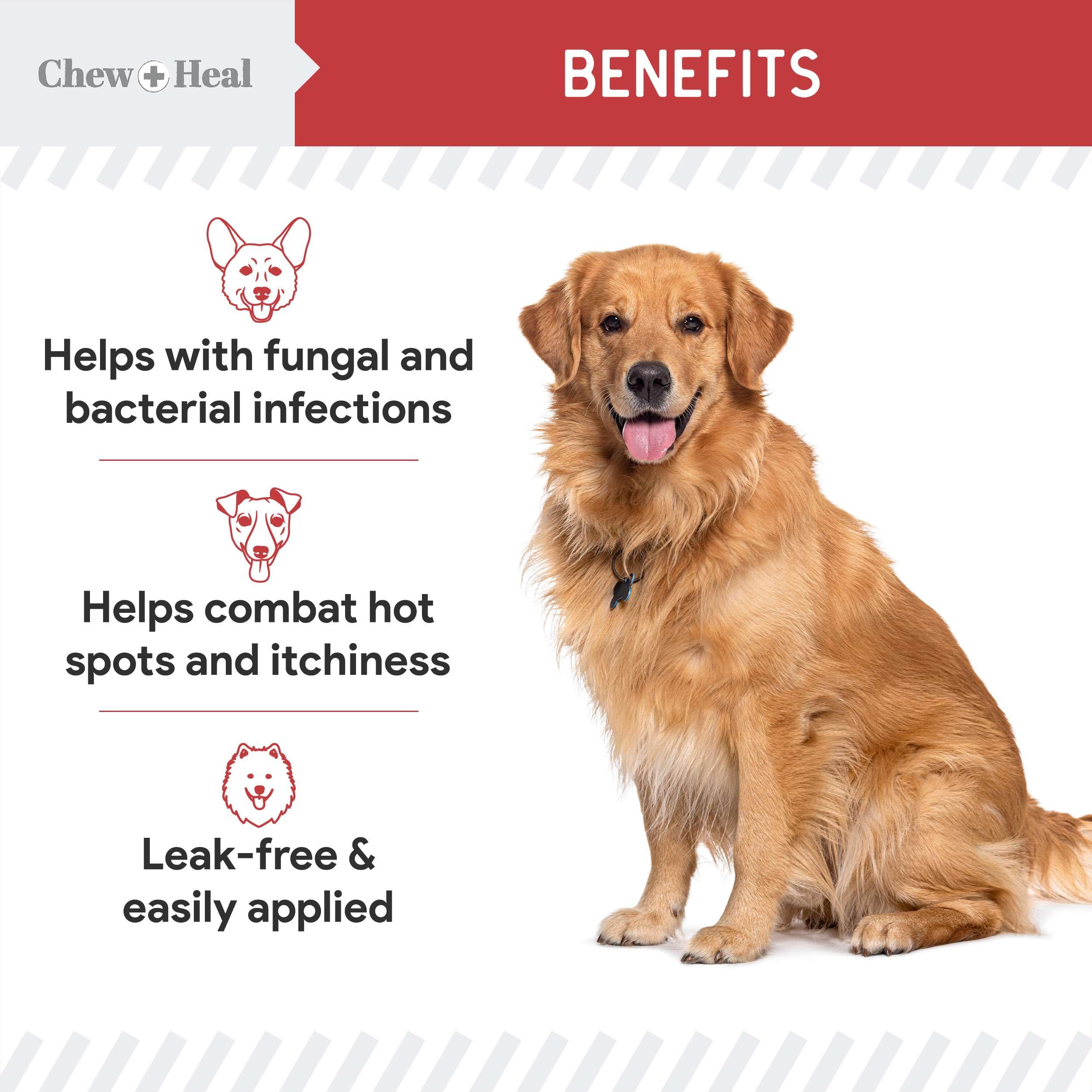 Chew + Heal Labs paw wipe pack open showing ready to use kit.