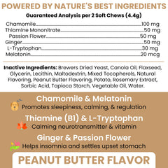 Chew + Heal Labs peanut butter dog treats offer tasty calming support for routines