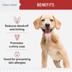 Chew + Heal Labs smoked bacon flavor dog treats inviting daily intake