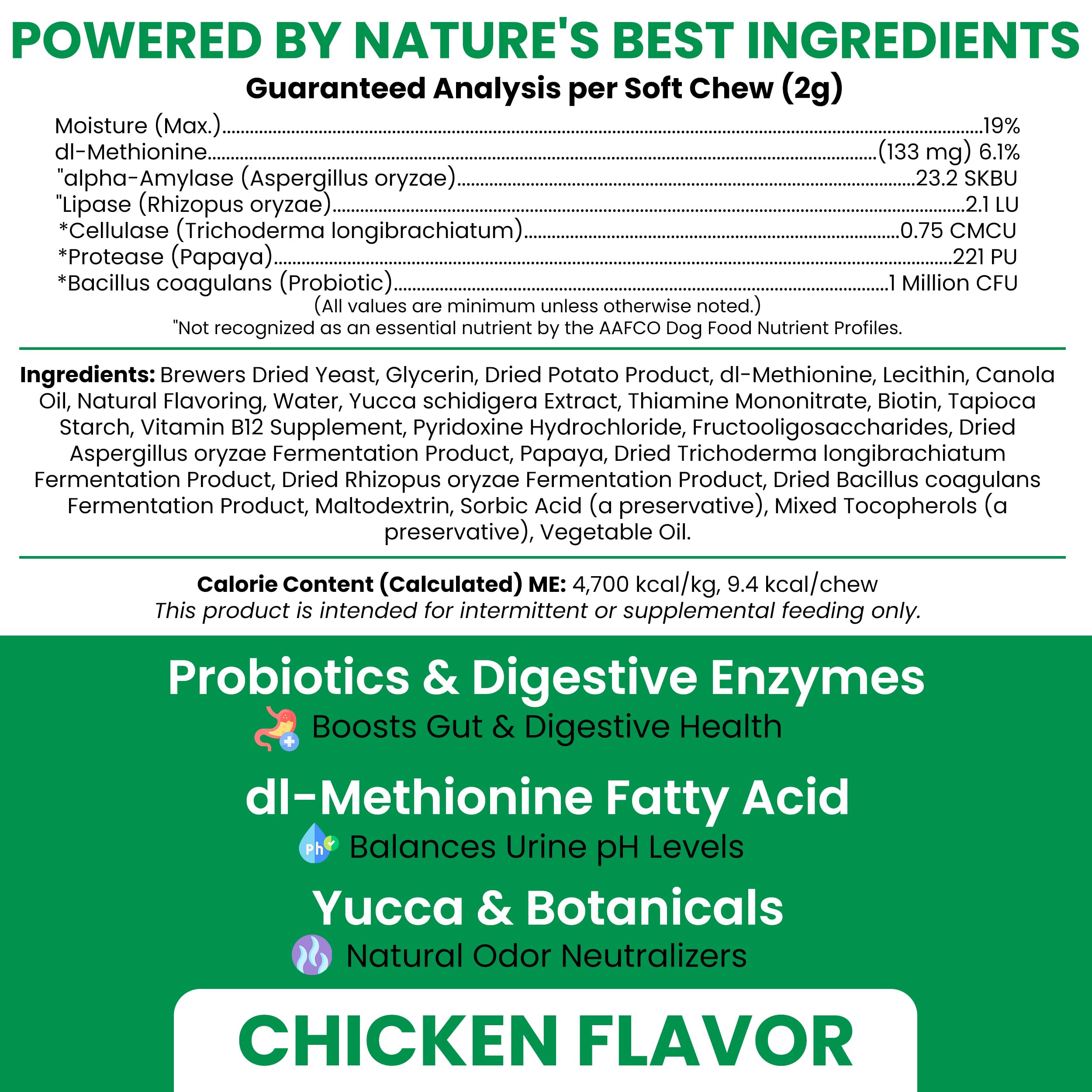 Chew + Heal Labs soft chews with chicken flavor appealing to dogs