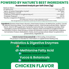 Chew + Heal Labs soft chews with chicken flavor appealing to dogs
