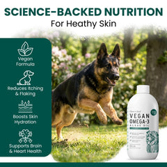 Chew + Heal Labs USA-made dog supplement label emphasizes quality and ingredients.