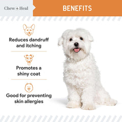 Chew + Heal Omega 3 for small breed dogs daily dose visual