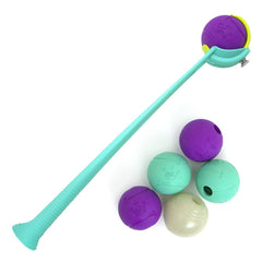 Chew King ball launcher throwing a 2.5-inch ball for easy fetch sessions