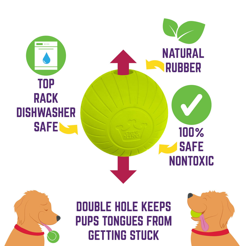 Chew King fetch ball showcasing high bounce for engaging games.
